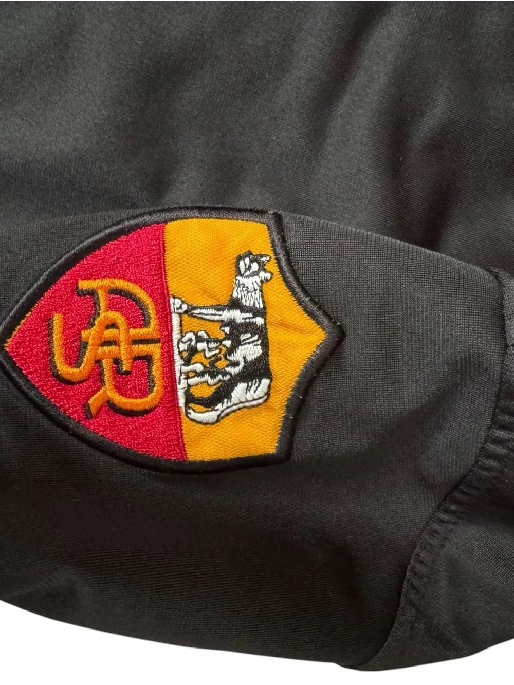 Kappa AS Roma Kids Black and Orange Track Jacket